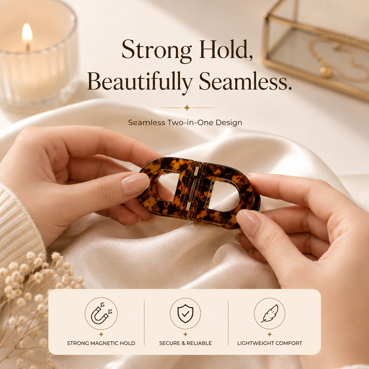 ShopyBloom™ | Magnetic Hair Clips for Women (Pack of 2)