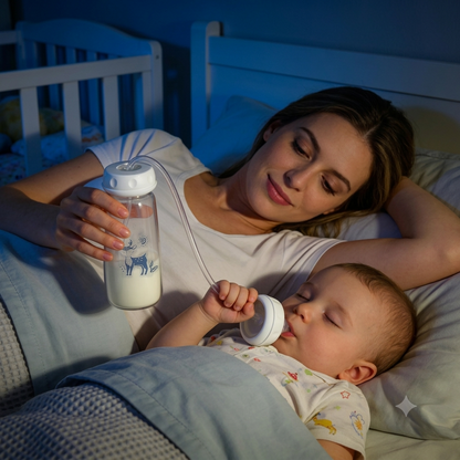 Baby Feeding Bottle with Weighted Straw 150ml | BPA Free & Anti-Colic Straw | Hands-Free Bottle