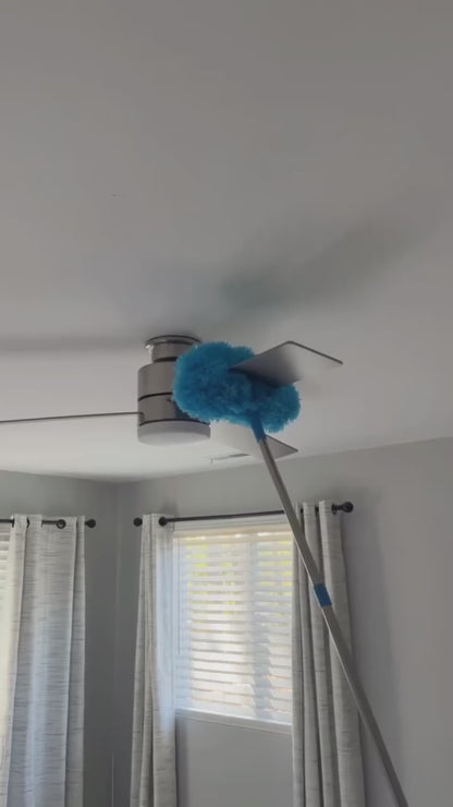Extendable Fan Mop Cleaning Kit™ | Telescopic Extendable Rod | Microfiber Feather Duster (Blue)